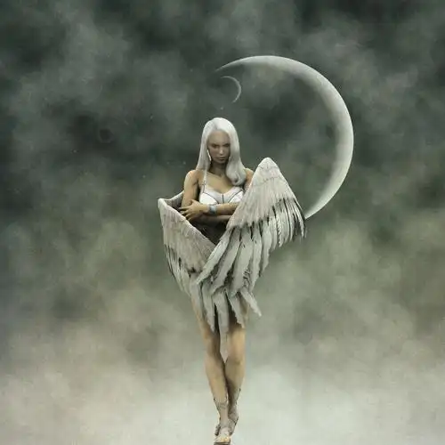 美丽天使的3d数字渲染图像