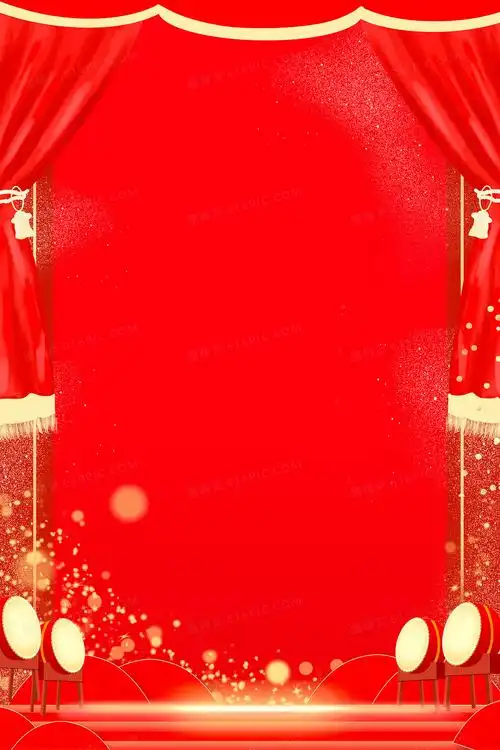 红金喜庆中国风战报背景
