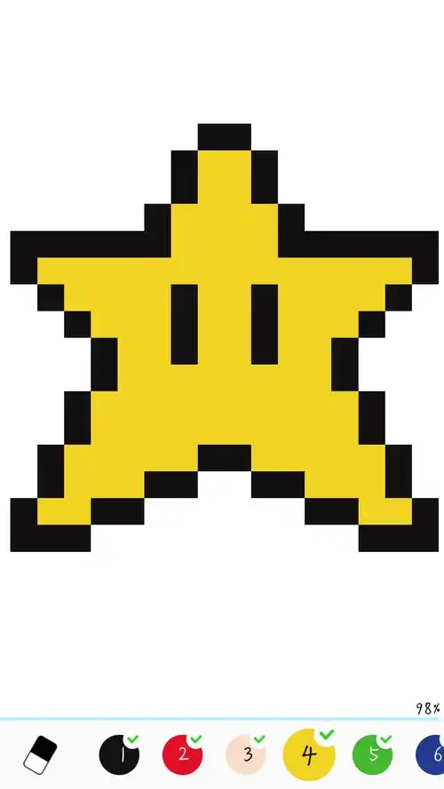 自己截的图,像素涂色里的.马里奥拼豆图纸.