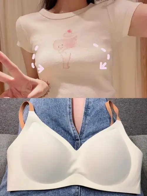 穿着睡觉也很舒服哦适合平胸姐妹不空杯 设计得