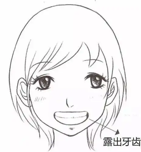 卡通人脸简笔画女