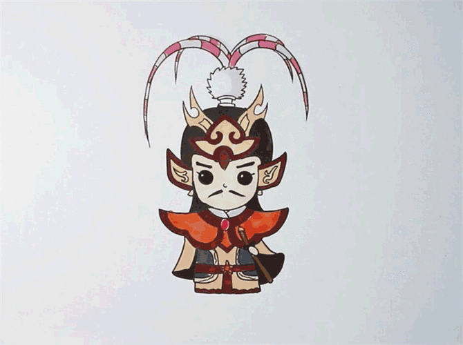 王者荣耀周瑜的简笔画怎么画