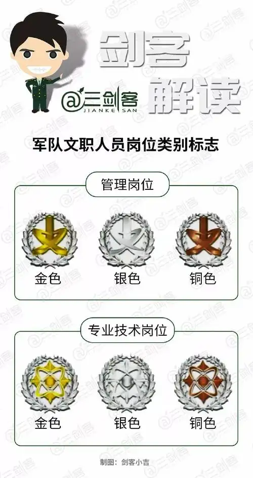 军队文职人员级别标识解读