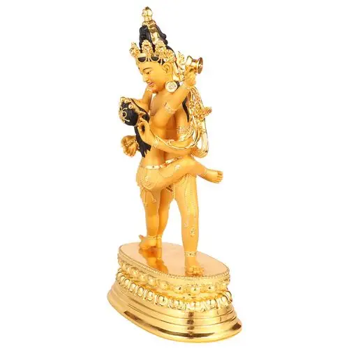 欢喜纯铜贴金彩绘摆件佛像密宗异性藏传佛教喇嘛教摆件