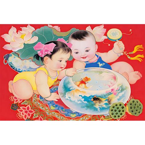 结婚备孕宝宝墙画龙凤胎宝宝贴画胖娃娃贴画床头墙婴儿照片大眼睛
