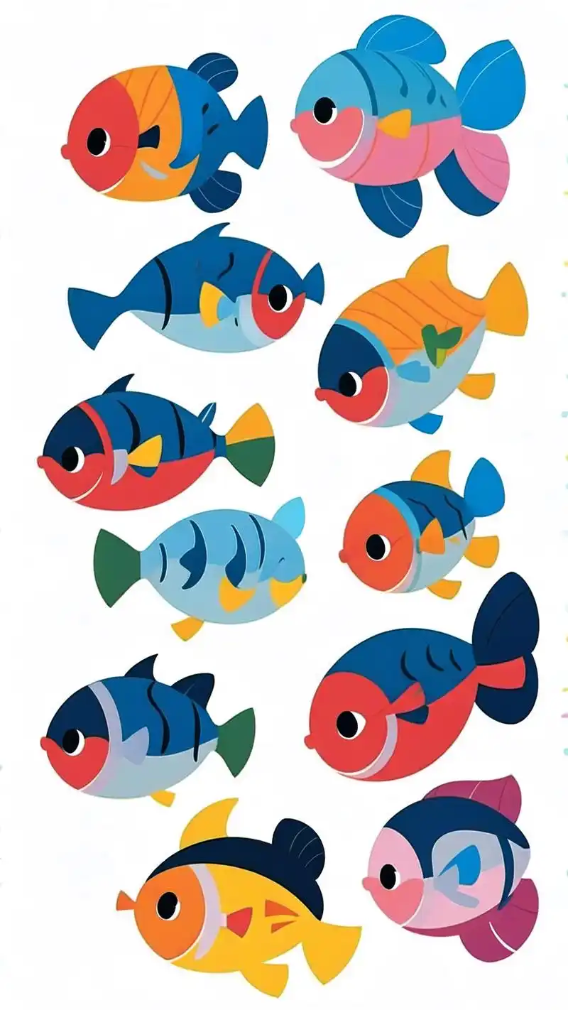 超可爱的鱼卡通壁纸来啦9595