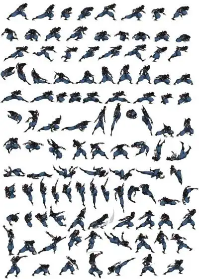 动漫打斗动作素材