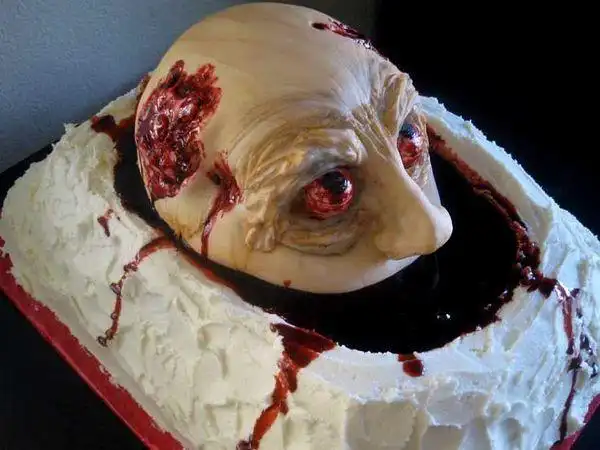 令人毛骨悚然的和可怕的蛋糕