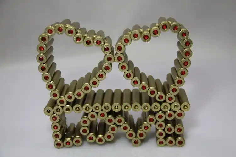 双心love 工艺品 弹壳爱心系列