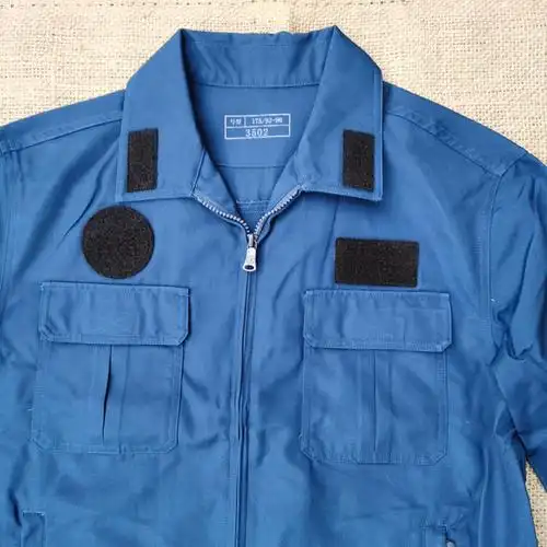 地勤机务工作服藏蓝色秋季春秋涤棉混纺帆布面料14休闲男士人员服 165