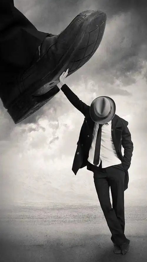 创意黑白人物h5背景