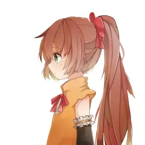 暖色调的天然呆动漫长发女孩图片,一定要长发.谢谢