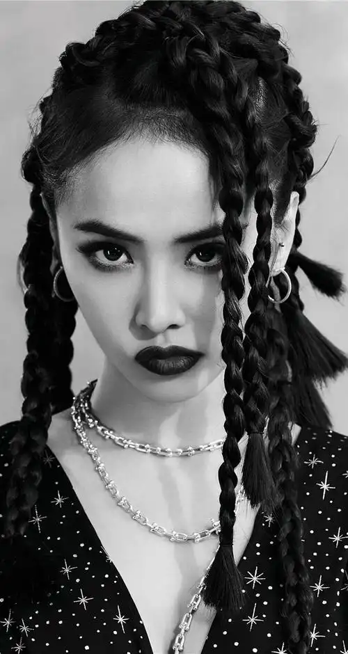 蔡依林拍暗黑大片小脏辫尽显狂野神秘蔡依林登上杂志五月封面封面故事