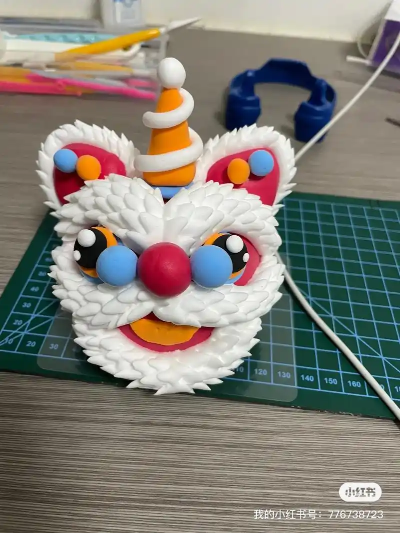 超轻粘土 立体醒狮教程 - 抖音
