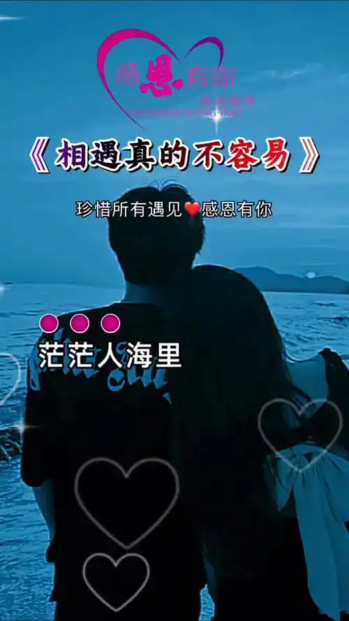 茫茫人海里能和你相遇我知道真的不容易你在我心里无人能代替从此