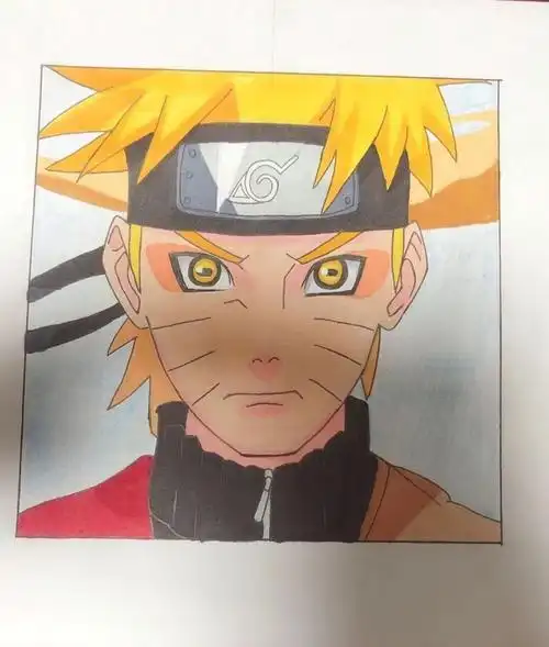 仙人模式鸣人手绘过程