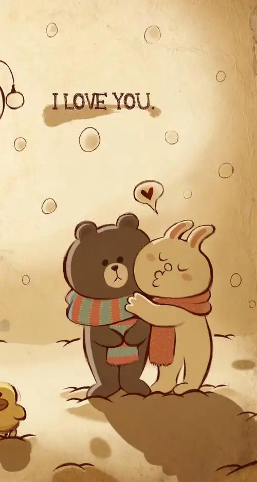 line friends 壁纸 iphone 可妮兔布朗熊 更多line friends壁纸请关注