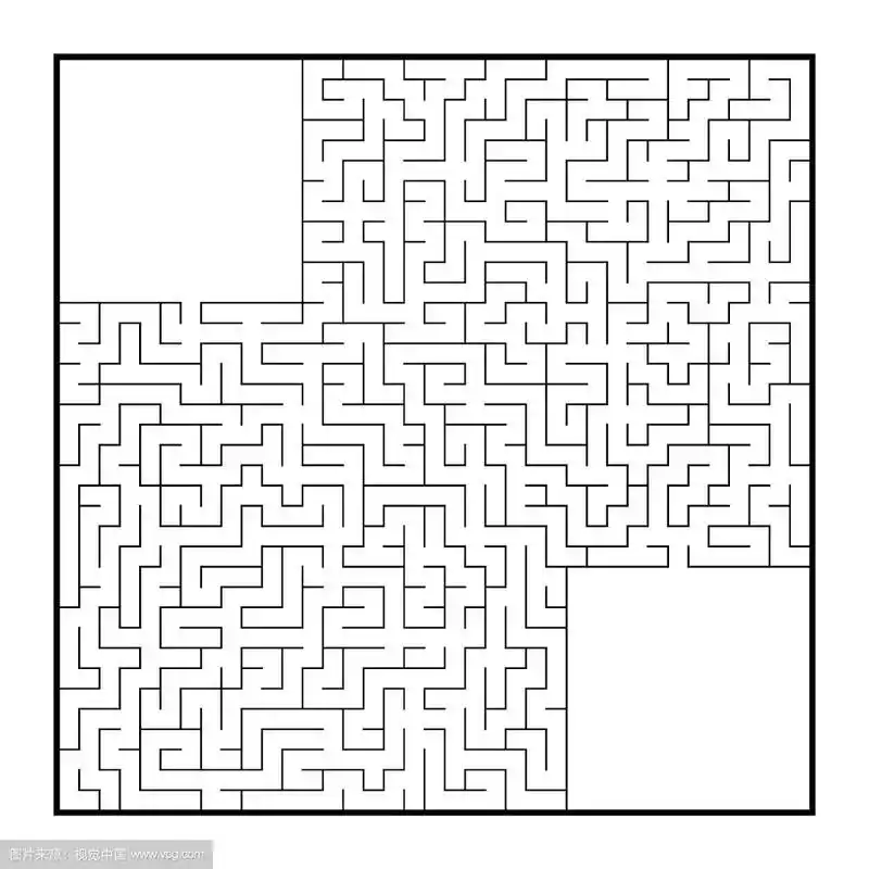 难度大的方形迷宫游戏,适合儿童和