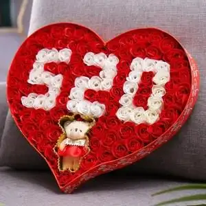 品牌名称: 1314玫瑰花香皂花礼盒