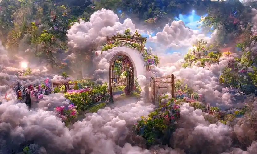 ai绘画锁屏花草树木秘境森林少女心梦幻仙境唯美治愈小清新壁纸标签