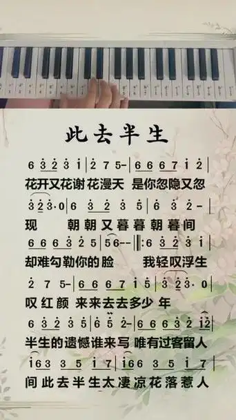 电子琴演奏 #古风歌曲 #此去半生 #简谱 #古风歌曲