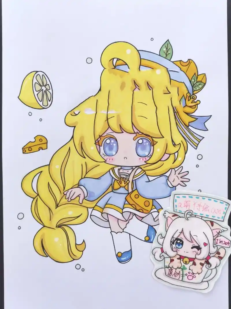 迷你世界可瑞儿画画的日常儿童简单马克笔画 临摹卡→置顶的视频→薯