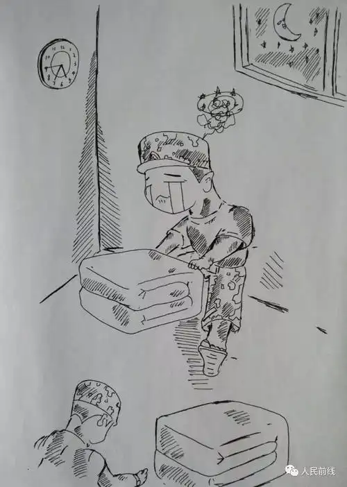 新兵:被子啊,你就不能争口气,害得我天天叠.