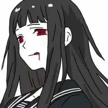 暗黑病娇女动漫头像高清女生头像动漫可怕黑暗冷酷带血