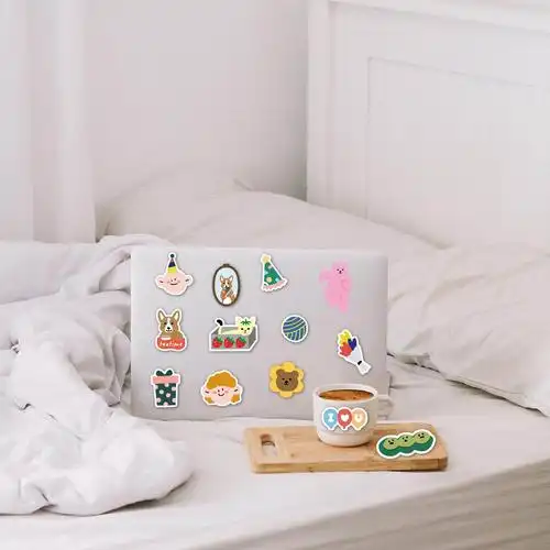 可爱小熊防水可移韩国ins风diy无痕电脑贴装饰水杯手帐pvc贴纸