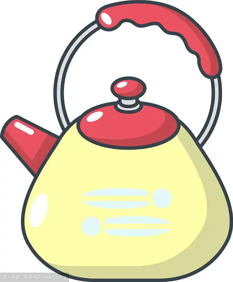壶腹水壶图标卡通风格