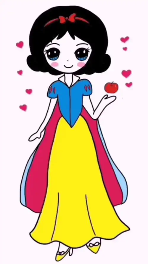 白雪公主简笔画