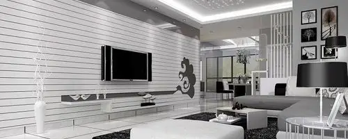 装修颜色 墙面颜色 灰色 墙面可以搭配白色或者深灰色的电视背景墙