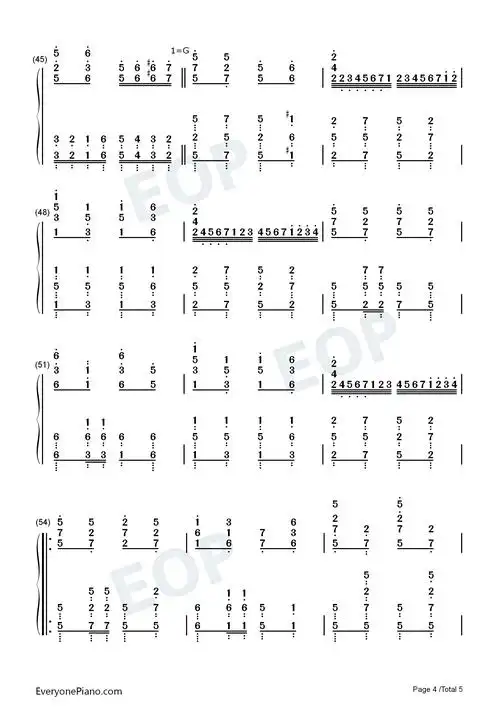 东方红伴奏谱双手简谱预览4