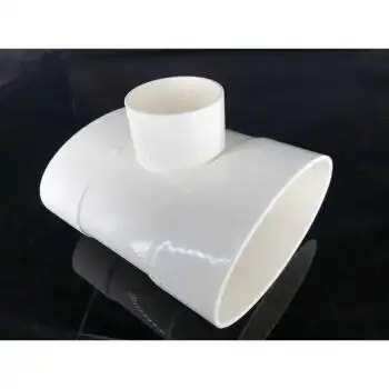 110扁管配件移位器直接 弯头 三通 伸缩节 扁转圆三通pvc排水扁管 110