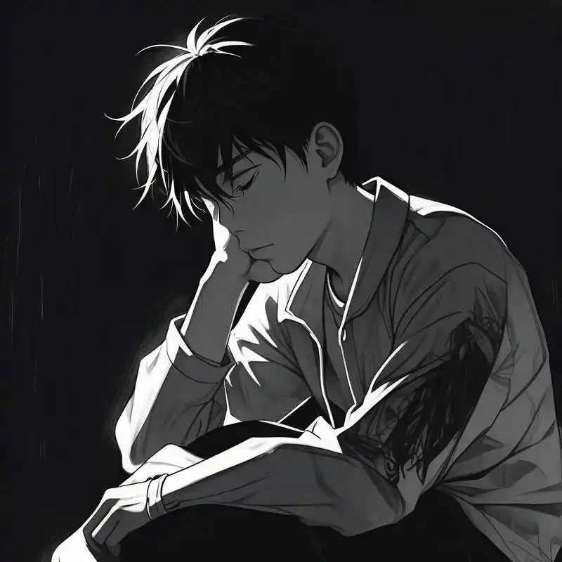 伤感男生头像,孤独且绝望92