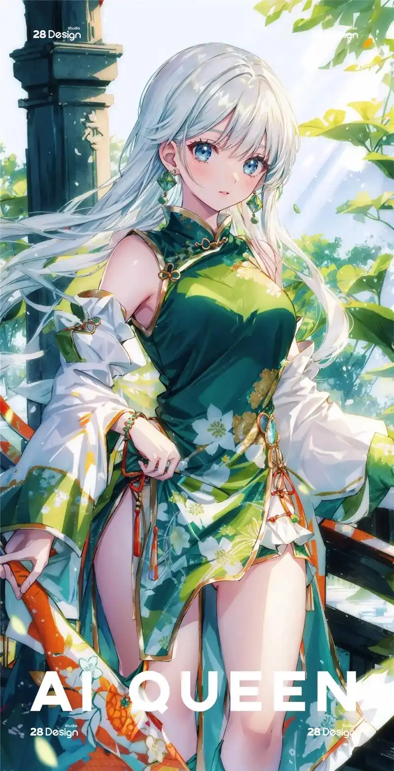 原创ai queen 2次元古风少女壁纸.#二次元 #动漫  - 抖音