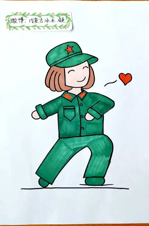 一看就会得简笔画教程‖解放军