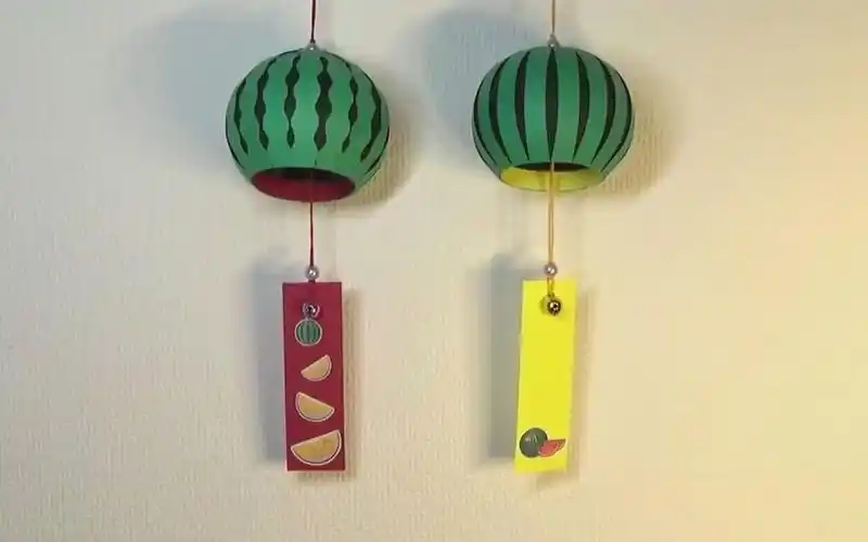创意手工diy,西瓜风铃的制作方法!_哔哩哔哩_bilibili