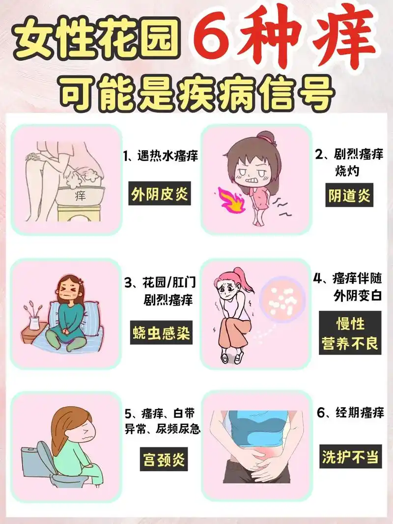 妈妈注意7215女性花园6种痒75可能都是疾病.
