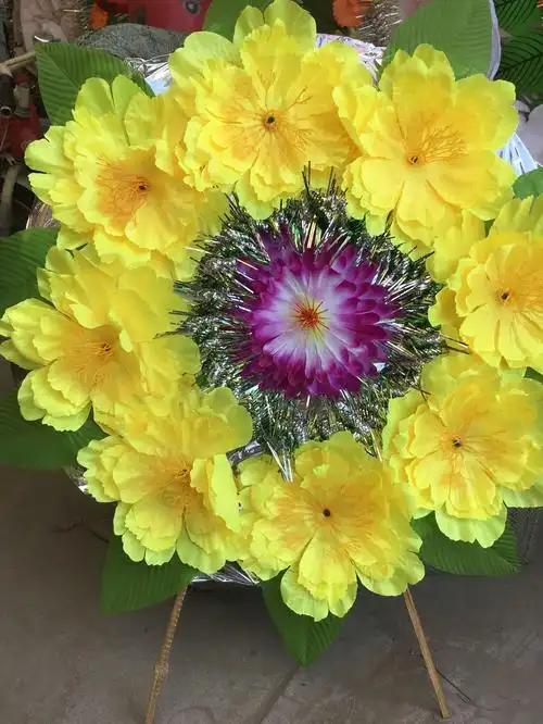 清明墓碑花圈墓碑殡葬用品丧葬白事祭祀佛教用品烧纸花圈材料纸扎