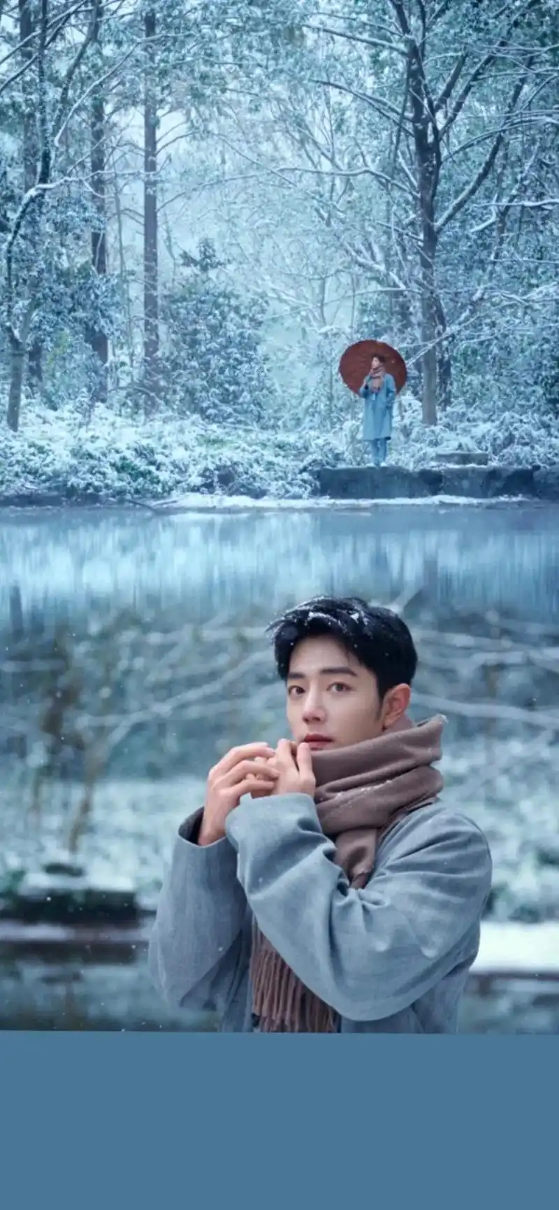 肖战 
冬日竹林大片.特别有意境,特别美!