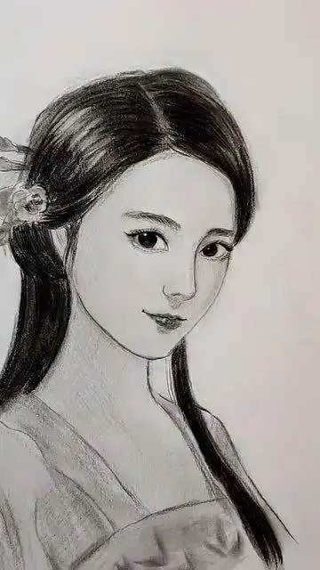 素描最能画出人真实的样貌,古代的美人大概就是长这样吧