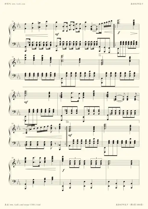 在灿烂阳光下-戴玉强小提琴谱