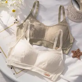 抹胸内衣女小胸聚拢薄款夏季学生高中少女无钢圈防走光文胸罩套装