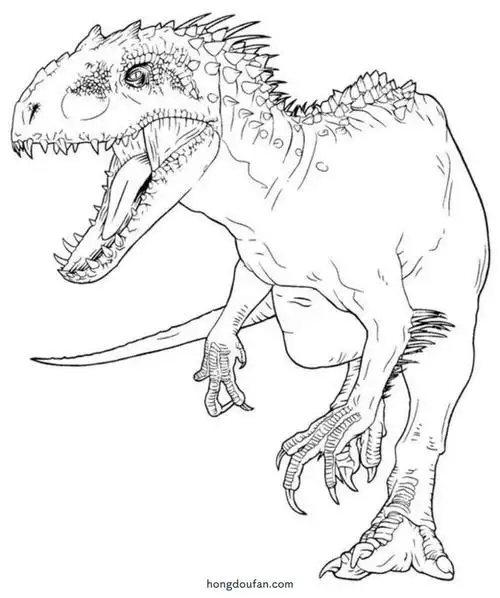 恐怖霸王空填色a4可打印图片大全