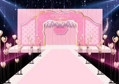 浪漫粉色婚礼背景