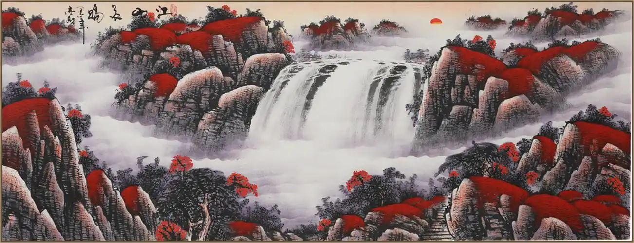 【作品展示】伟大而美丽壮观的泰山还赋予了他神奇的功力,多年对佛学