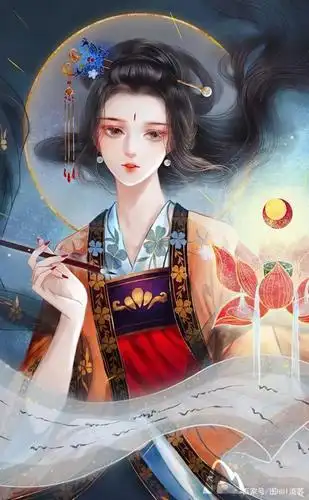 古风美人插画手绘壁纸