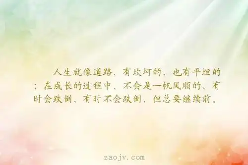 描写人生道路的句子