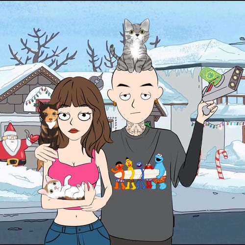 rickandmorty瑞克和莫蒂手绘头像rm美漫与风人物抖音情侣照片定制